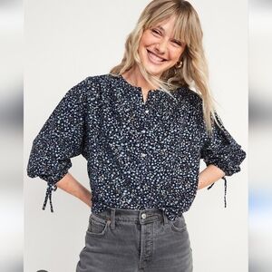Old Navy Oversized Ditzy Floral Corduroy Shirt Size XS